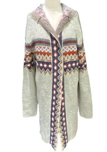 FATE. Aztec Boho Hooded Cardigan Sweater Size Large NEW Stitch Fix