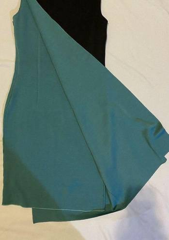 St. John $995 New  XS 0 Sheath Dress Milano Knit Verde Teal Green St 2014 Black