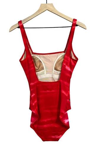 Gottex Vintage 70s 80s Red Rose Floral One Piece Swimsuit Size 10