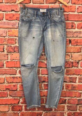 One Teaspoon One by  Saints Baggy Bowed Leg Ultra Distressed Jeans