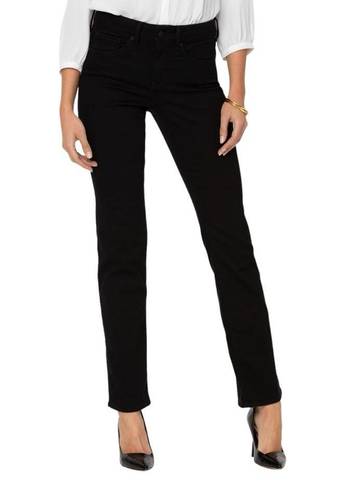 NYDJ  Black Marilyn Straight Jeans