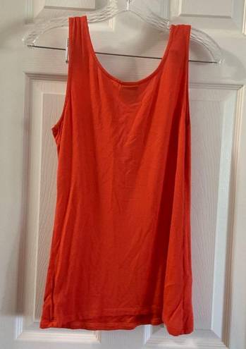 Bobeau  Orange Scoop Neck Sleeveless Tank S