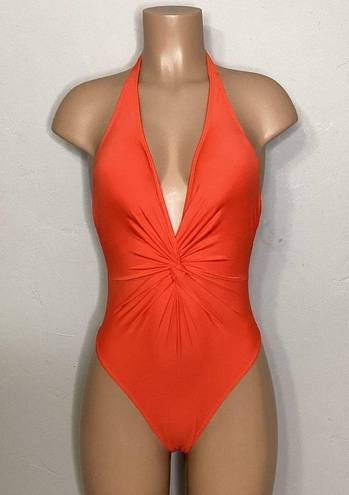 PilyQ New.  tangerine twist front swimsuit