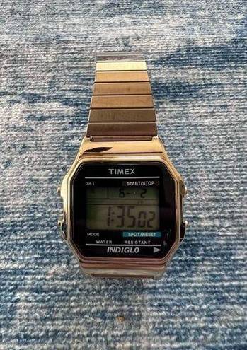 Men's Timex T78677 Gold Tone Stainless Steel Digital Watch