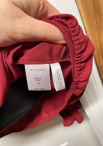 Ny&co Red High Neck Blouse