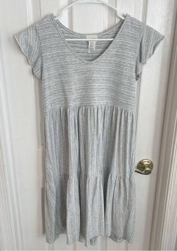 TJ Maxx Heather Gray Babydoll Dress