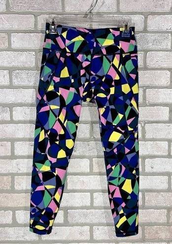 Sweaty Betty  Power 7/8 Length Multi Color Geo Print Leggings Size 6