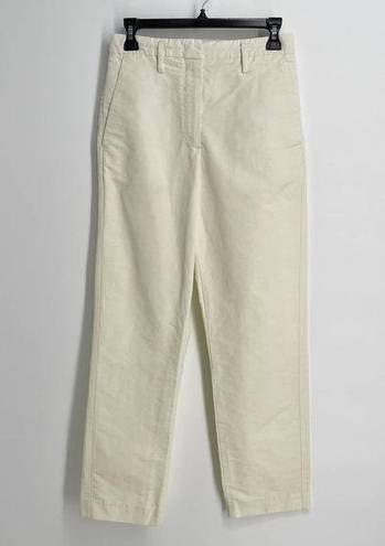 Golden Goose  Linen Cotton Blend Pants Womens Sz XS Pale Yellow Straight Leg