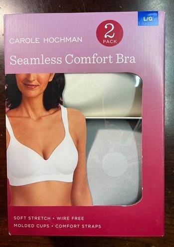 Carole Hochman NIB  Seamless Comfort Bra 2-Pack, Soft Stretch, Wire-Free, XL