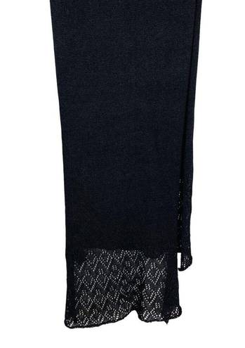 Liz Claiborne  Scarf Wrap Black Crochet 78" x 24" New