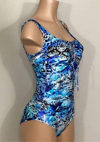 Gottex New.  cheetah and snake print lace up swimsuit. MSRP $228. Size 10