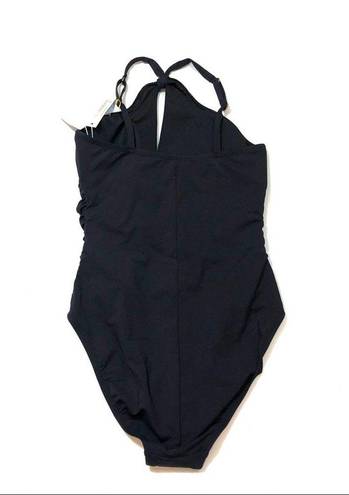 Bleu Rod Beattie  BLACK Twisted One-Piece Swimsuit