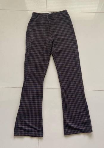 Urban Outfitters Plaid Trousers Brown