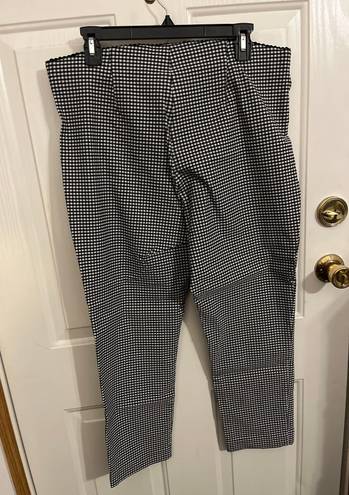 Elle Checkered Print  Stretchy Straight Pants