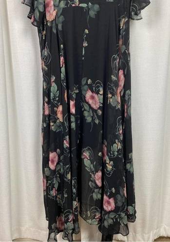 City Chic  Black Vineyard Floral Maxi Dress Sz.XXL(24) NWT