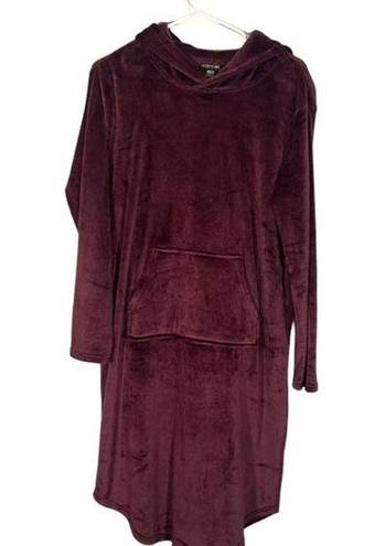 32 Degrees Heat 32 Degree Heat Mauve Wine Hooded Heavy Lounge Cozy Sleepwear Robe Women Sz S/M