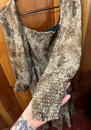 Betsey Johnson Snakeskin Maxi Dress