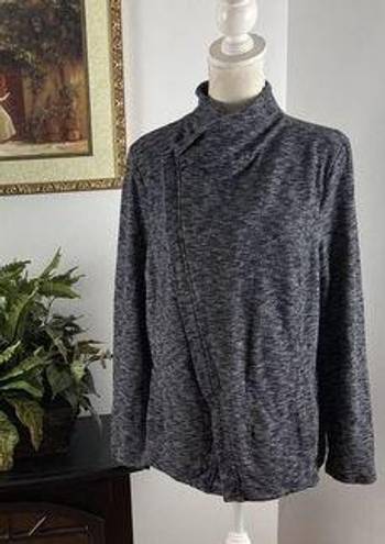 Krass&co G.H. Bass &  Womens Small Knit Zip Up Cardigan Sweater Gray XL/EG Long Sleeve