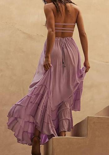 Free People Purple Extratropical Maxi Dress