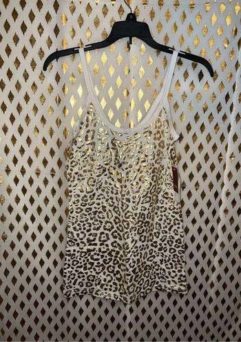 No Bo 💖5/$40  gold leopard tank cami size M