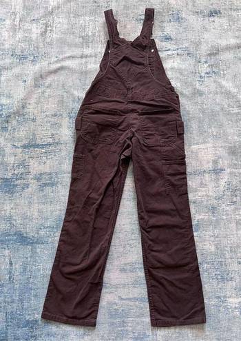 Carhartt  Brown Rugged Flex Loose Fit Canvas Bib Overalls Women's XS Short