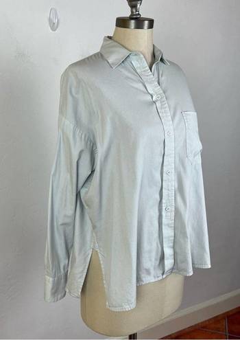 Vince  Light Grey Boxy Button Down Shirt