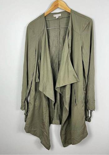 Eliane Rose  Open Front Lightweight Sage Green Jacket Size Large