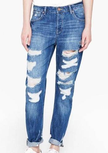 Mango MNG  Angie Boyfriend Distressed Denim Jeans