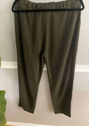 Ted Baker Women's Size 4 Olive Green Fleece Jogging Pants