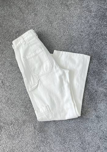 H&M White Cargo Wide Leg Pants