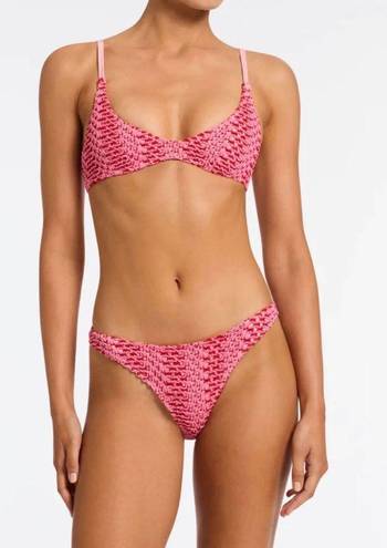 Triangl pink crochet swimsuit