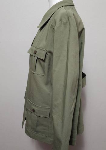 Emmaline Emmeline olive cotton blend utility jacket size 16