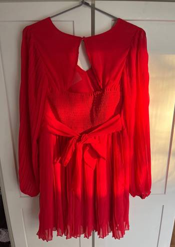 Jessica Simpson Long Sleeve Red Dress