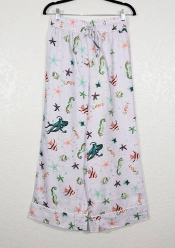 Hill House NWT  Purple The Skylar Pant Sea Creatures Size Small