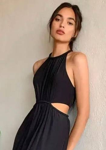 A.L.C. Nwot  Libra Maxi Dress 6 Small Black Halter Cutout A-Line Formal