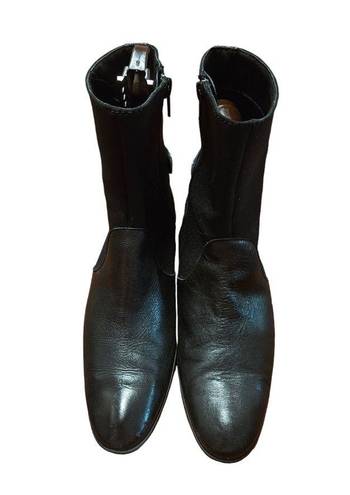 Champion CIRCA CJ  Black Leather Side Zip Heeled Ankle Boots Size 7 M