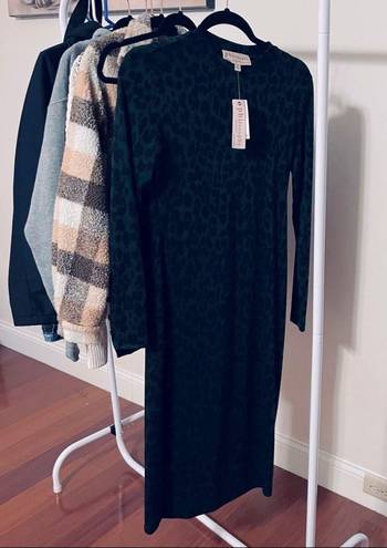 Philosophy NWT  Leopard Print Midi Dress