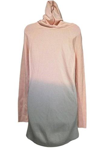 infinity  Sports Women Pink ombré thermal Yoga Loungewear Hooded Tunic