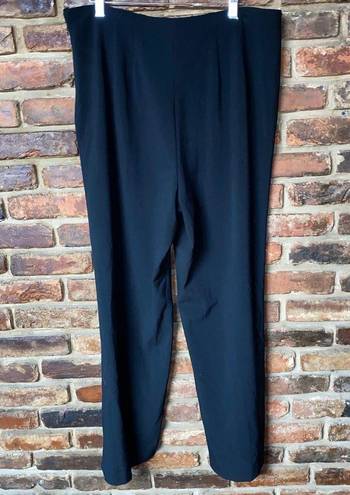 Coldwater Creek  Black Wide Leg Side Zip Dress Pants Women's Size 16