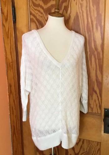 DKNY  sparkly oversized v neck sweater