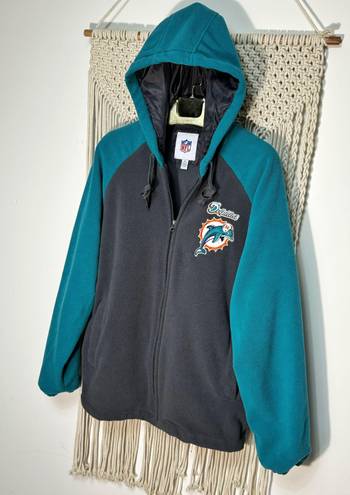 NFL Vintage Miami Dolphins Fleece full Zip jacket unisex size Medium.