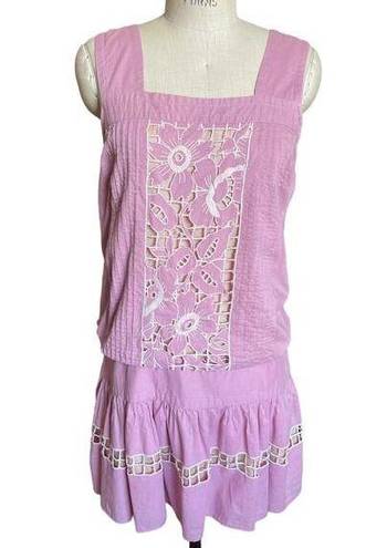 Tracy Reese  Drop Waist Sleeveless Sundress in Rose Pink Size 8