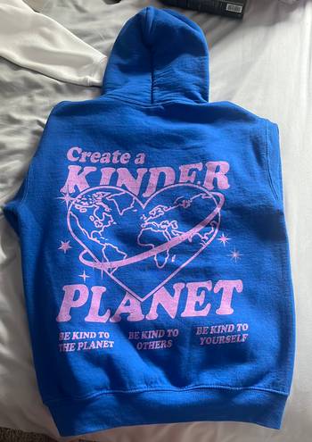 Create A Kinder Planet Hoodie Blue