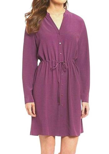 Eileen Fisher  Drawstring Shirtdress In Curan XXS