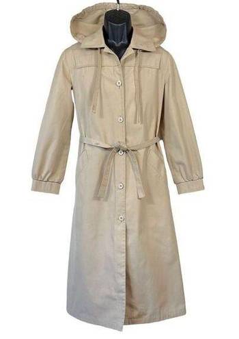 London Fog Vintage 80’s  Maincoats Hooded Trench Coat Size Women’s 12R