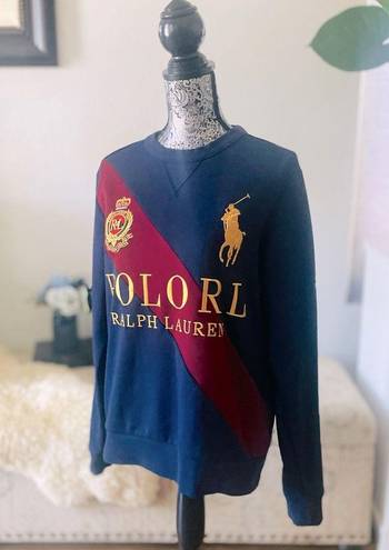 Polo  Ralph Lauren Royal Crest Big Pony Sweatshirt in Navy Blue & Maroon