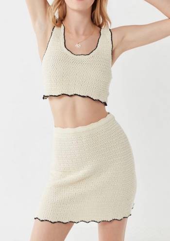 Urban Outfitters crochet tank and skirt set