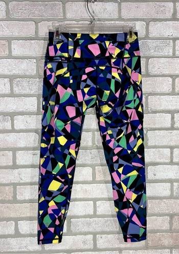 Sweaty Betty  Power 7/8 Length Multi Color Geo Print Leggings Size 6