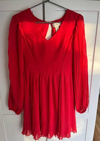 Jessica Simpson Long Sleeve Red Dress