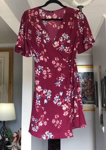 One Clothing One ❤️ Clothing Floral Wrap Dress Sz S